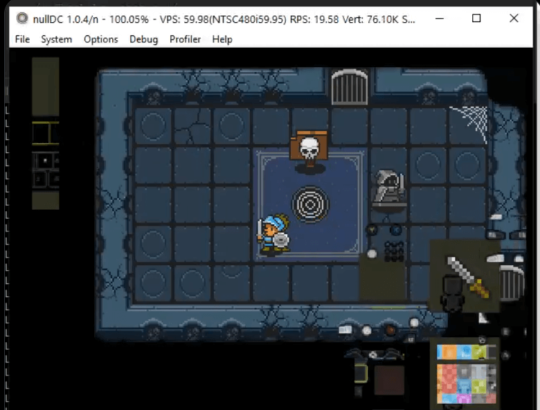 Quest of Dungeons running on emulator 1