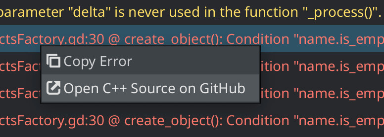 CPP code jump from Godot Editor