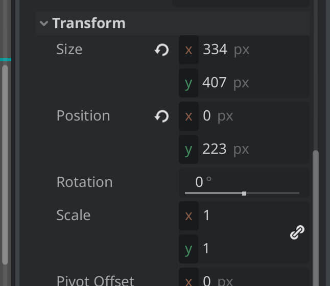 Godot size before position in UI 