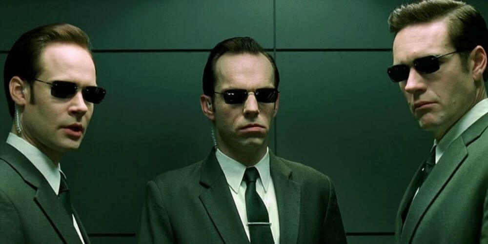 Agent Smith with Agents in The Matrix